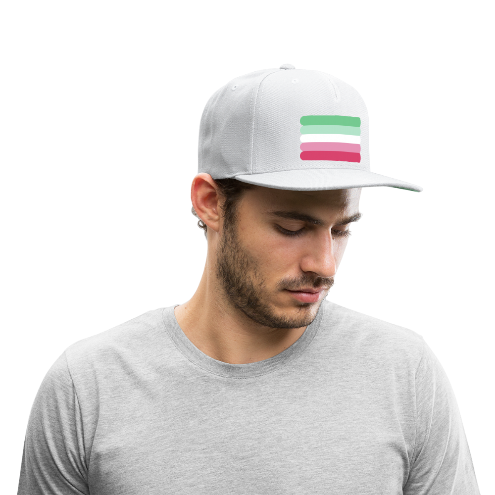 Abrosexual Pride Flag Rounded Snapback Baseball Cap spod-1066775456-1-1_6a0f2c8f-432a-4a4b-8375-b80551f52372