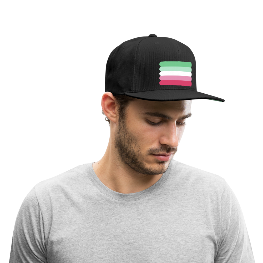 Abrosexual Pride Flag Rounded Snapback Baseball Cap spod-1066775456-2-1_0b352742-3aa3-4183-b234-751461a39516