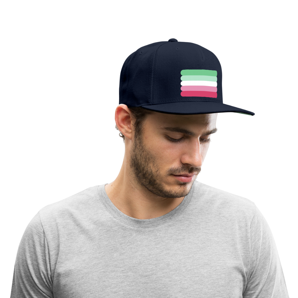 Abrosexual Pride Flag Rounded Snapback Baseball Cap spod-1066775456-440-1_bd16c83a-5e23-4278-8279-36e176e51068