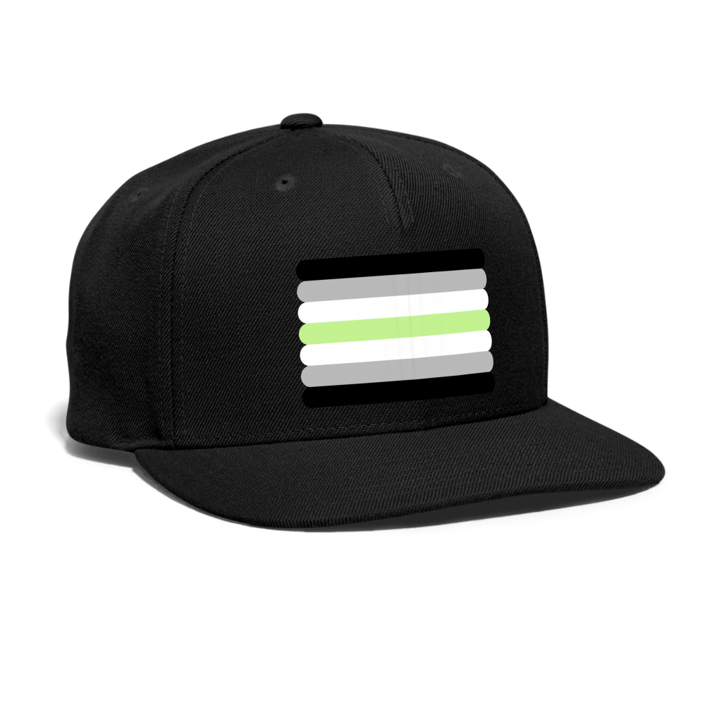 Agender Pride Flag Rounded Snapback Baseball Cap spod-1066775621-2-1