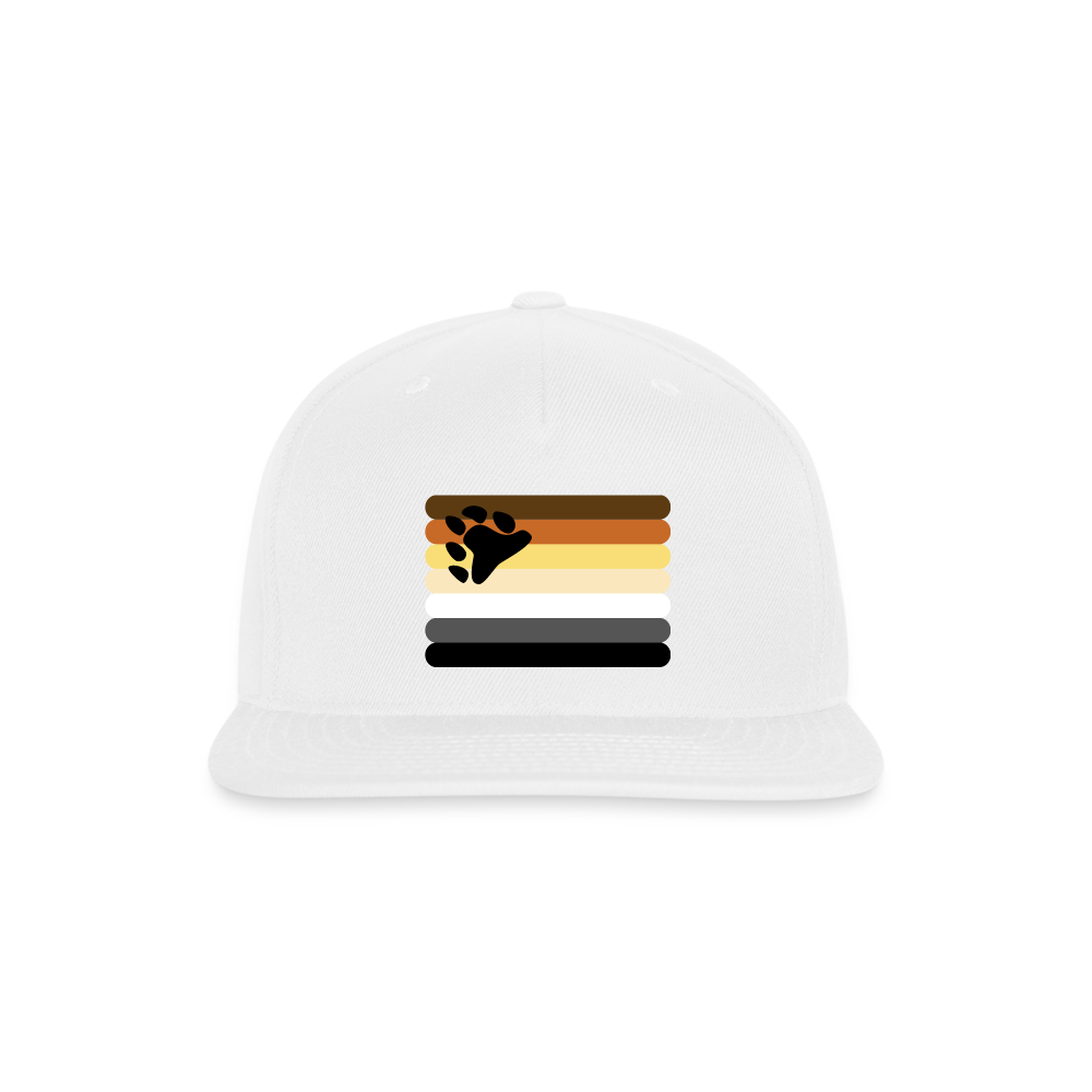 Gay Bear Flag Rounded Snapback Baseball Cap white Gay spod-1066776186-1-1