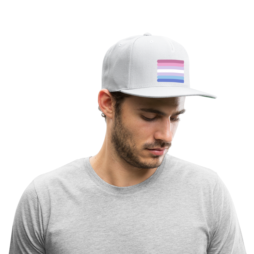 Bigender Flag Rounded Snapback Baseball Cap spod-1066776305-1-1_f1b32303-fd95-4b7d-8784-6f565f837a96