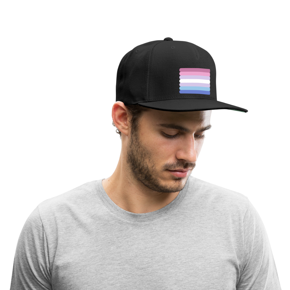 Bigender Flag Rounded Snapback Baseball Cap spod-1066776305-2-1