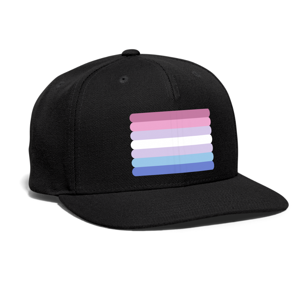 Bigender Flag Rounded Snapback Baseball Cap spod-1066776305-2-1_8eb6f693-a18b-4e2b-a7e2-b6dbe9670af3