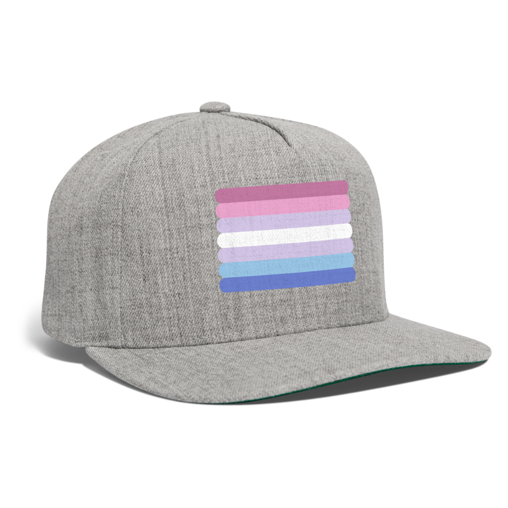 Bigender Flag Rounded Snapback Baseball Cap spod-1066776305-231-1