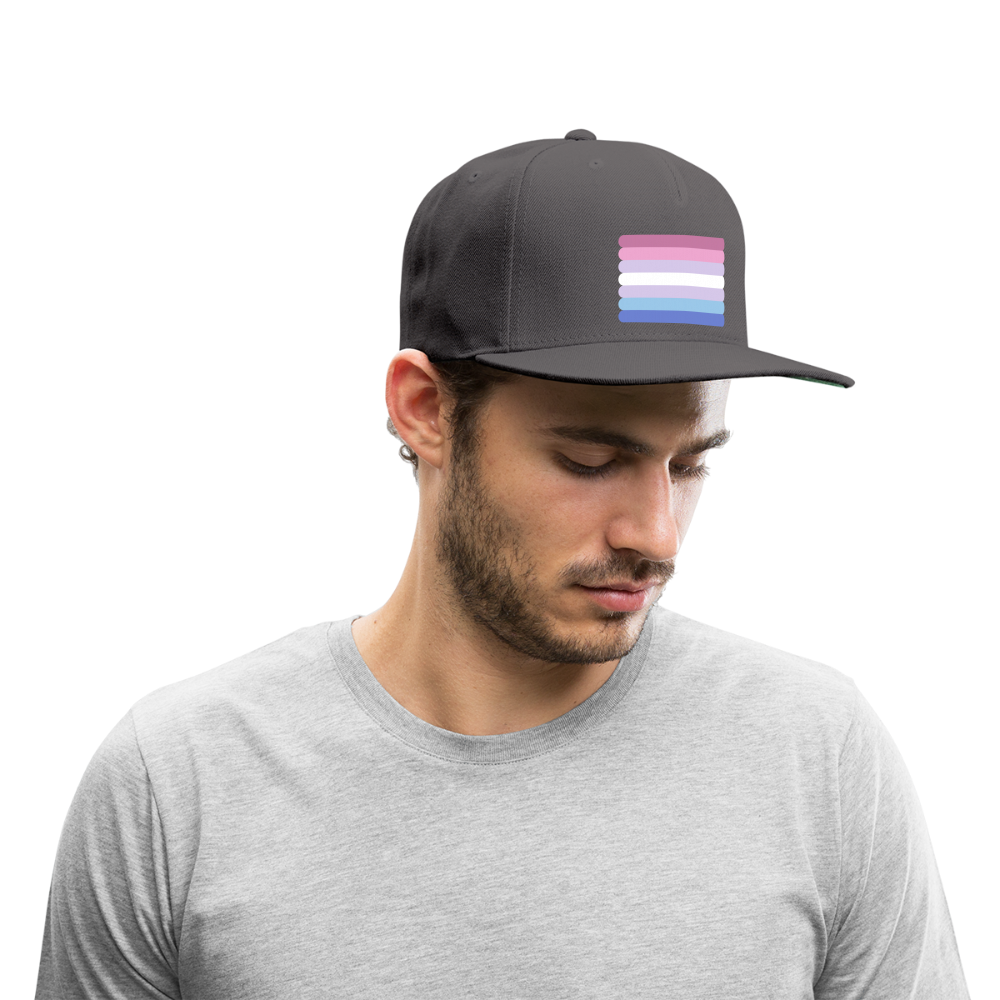 Bigender Flag Rounded Snapback Baseball Cap spod-1066776305-984-1_5463d859-d526-4187-8614-cb87ac6f8b15