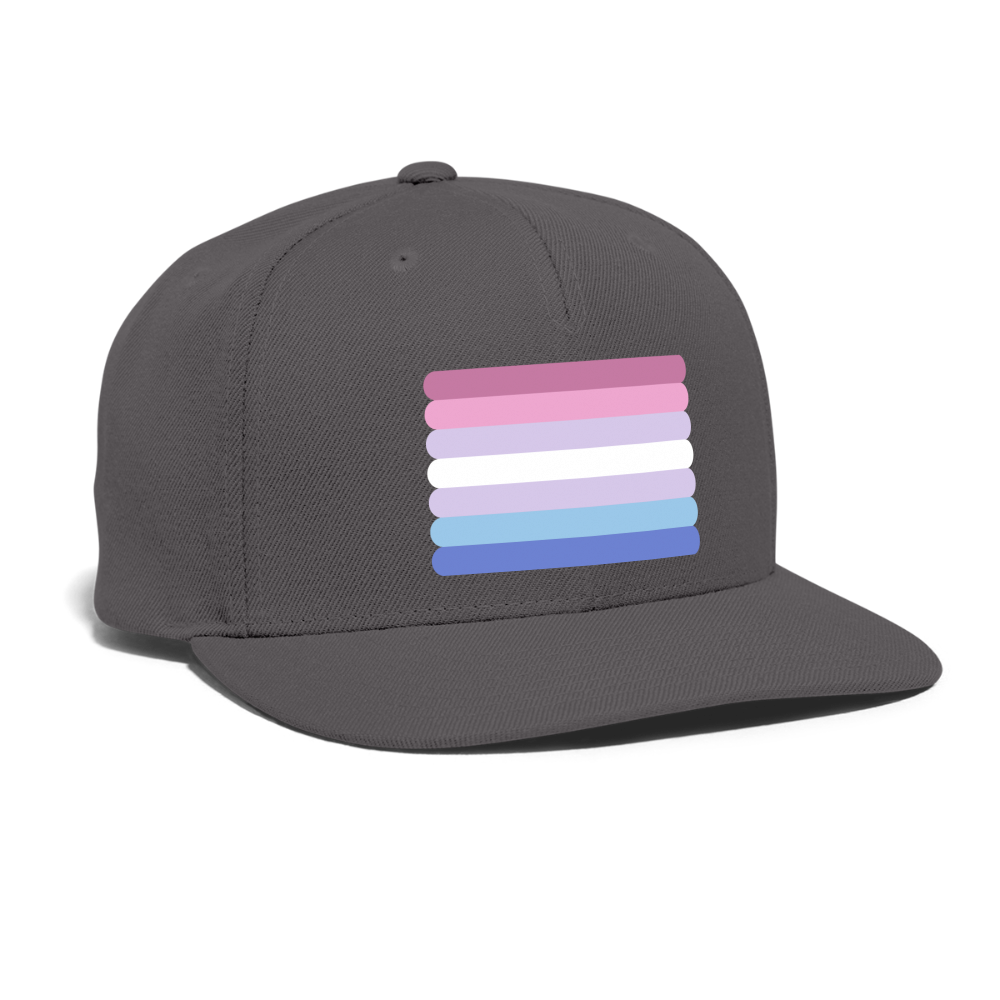 Bigender Flag Rounded Snapback Baseball Cap spod-1066776305-984-1_f2f14236-eb40-4b87-86c5-227ff1ee2c16