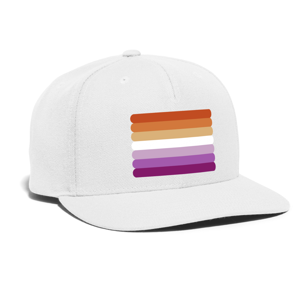 Lesbian Sunset Pride Flag Rounded Snapback Baseball Cap spod-1066776390-1-1_b6147ef6-bca9-4127-9444-ef9ddf04a129