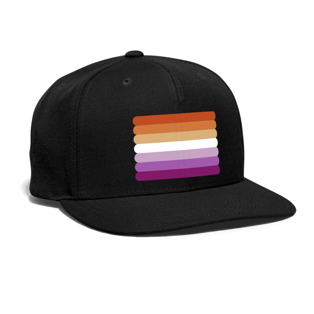 Lesbian Sunset Pride Flag Rounded Snapback Baseball Cap spod-1066776390-2-1_1d20e057-9fb8-48b0-95f0-6b244edb7189