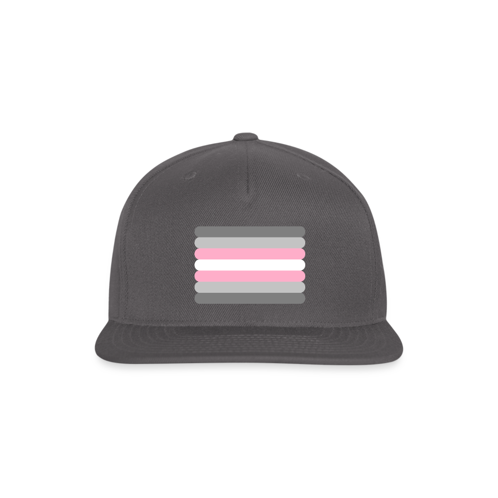 Demigirl Flag Rounded Snapback Baseball Cap dark grey spod-1066776403-984-1