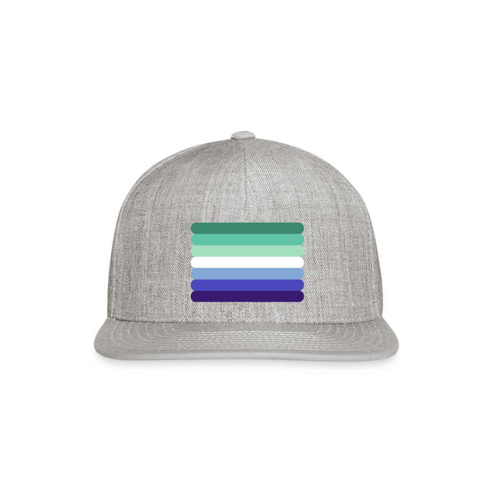 Gay MLM Vincian Flag Rounded Snapback Baseball Cap heather gray Gay spod-1066776412-231-1