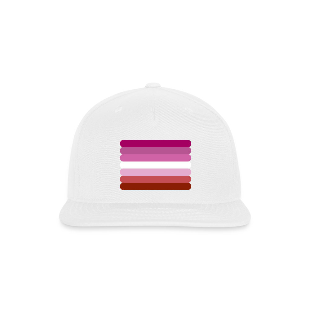 Lesbian Pink Pride Flag Rounded Snapback Baseball Cap white Lesbian spod-1066776488-1-1_56a114fb-3b5d-4fec-92ba-fd85bbe0d6b5