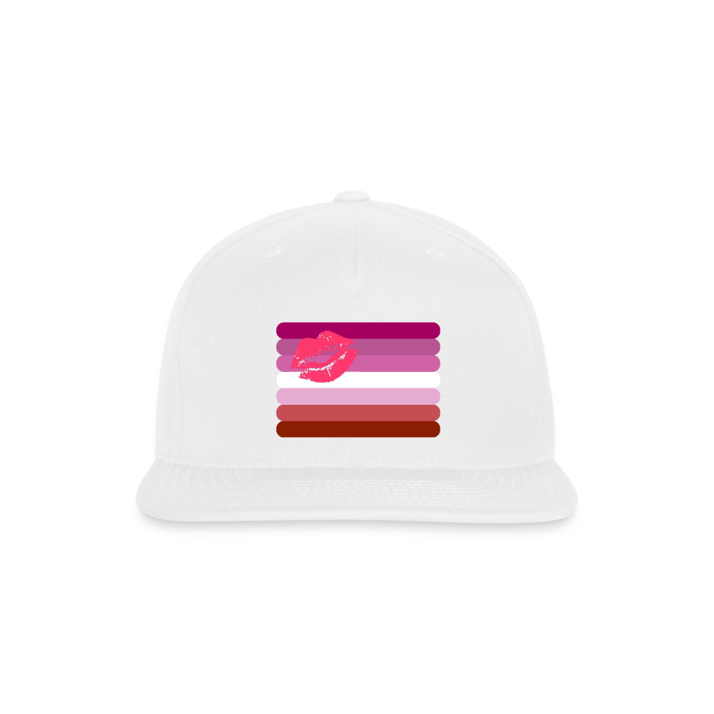 Lesbian Lipstick Pride Flag Rounded Snapback Baseball Cap white Lesbian spod-1066776551-1-1_3f722216-02a9-4de4-9587-08c03465d0bd