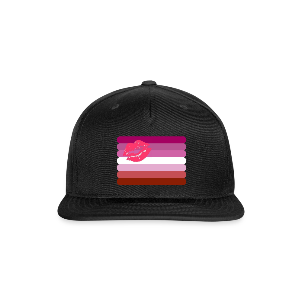 Lesbian Lipstick Pride Flag Rounded Snapback Baseball Cap black Lesbian spod-1066776551-2-1_0128465e-6411-4336-8d12-2ed30703fc46