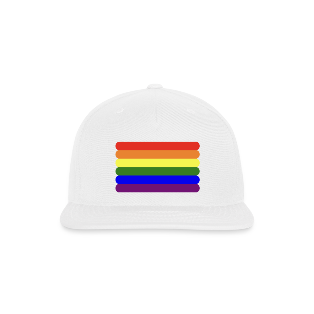 LGBTQ Pride Flag Rounded Snapback Baseball Cap white Pride spod-1066776557-1-1_b0083084-649a-46ca-b670-3b6228d738a4