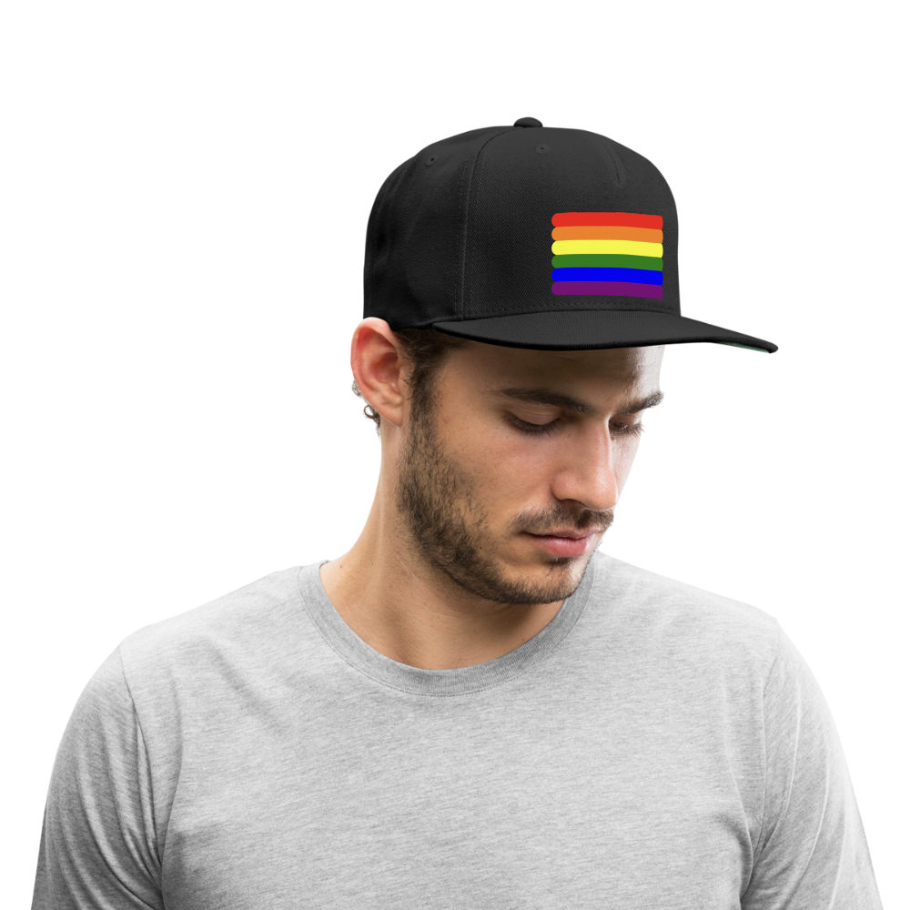 LGBTQ Pride Flag Rounded Snapback Baseball Cap spod-1066776557-2-1