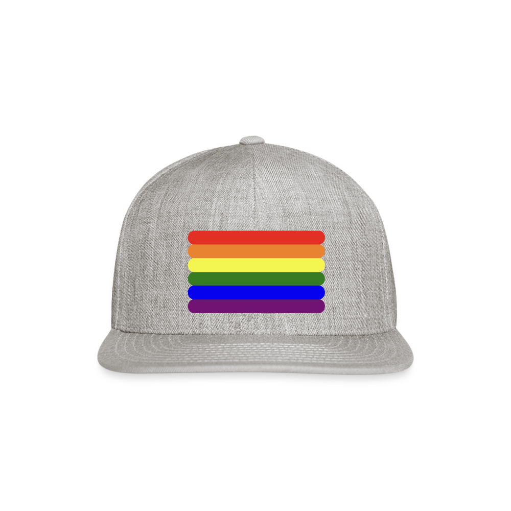 LGBTQ Pride Flag Rounded Snapback Baseball Cap heather gray Pride spod-1066776557-231-1_047330fe-4eab-4e42-9bdc-fd037d0ad150