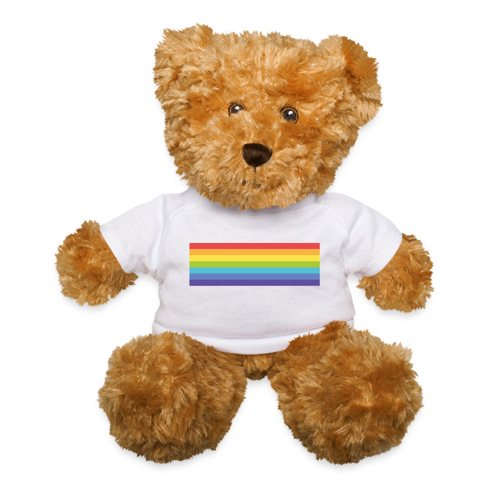 LGBTQ Pride Flag Plush Stuffed Animal Teddy Bear White Pride spod-2426995-1--1-detail-1