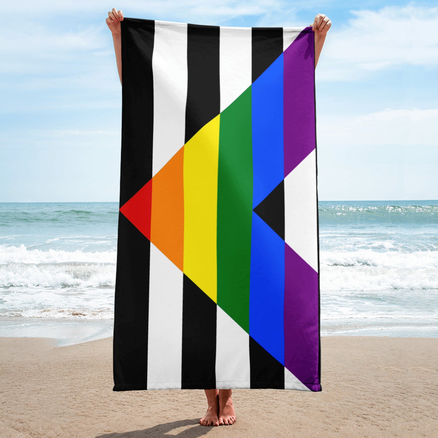 Straight Ally Pride Flag Beach Blanket Towel straight-ally-pride-flag-beach-blanket-towel-beach