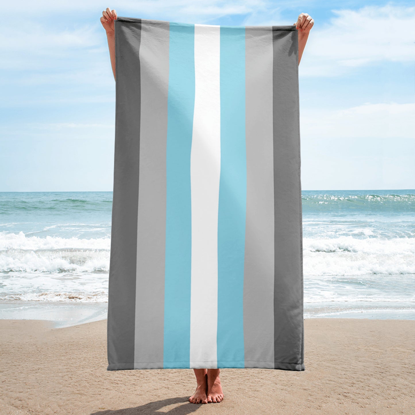 Demiboy Pride Flag Beach Blanket Towel sublimated-towel-white-30x60-beach-66185f76064d4