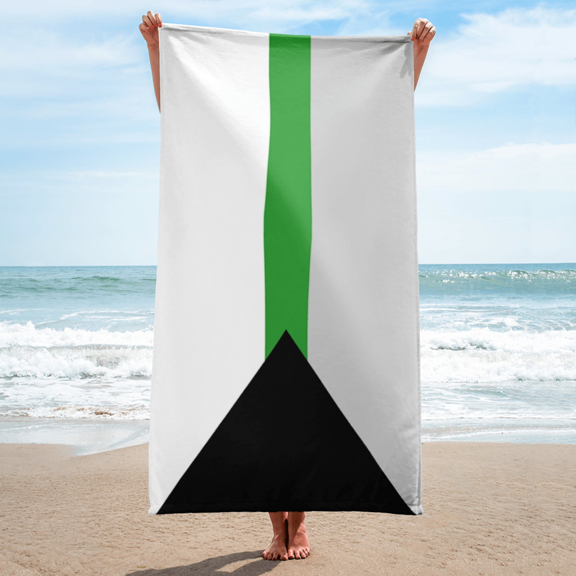 Demiromantic Pride Flag Beach Blanket Towel sublimated-towel-white-30x60-beach-66186024e189c