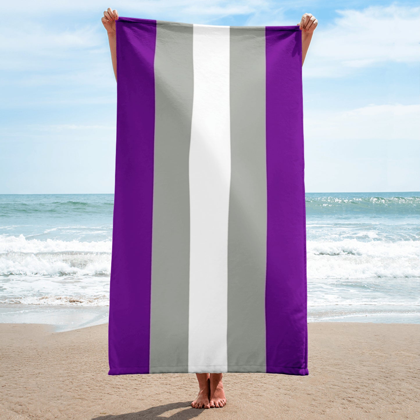 Greysexual Pride Flag Beach Blanket Towel sublimated-towel-white-30x60-beach-661862ed38bfc