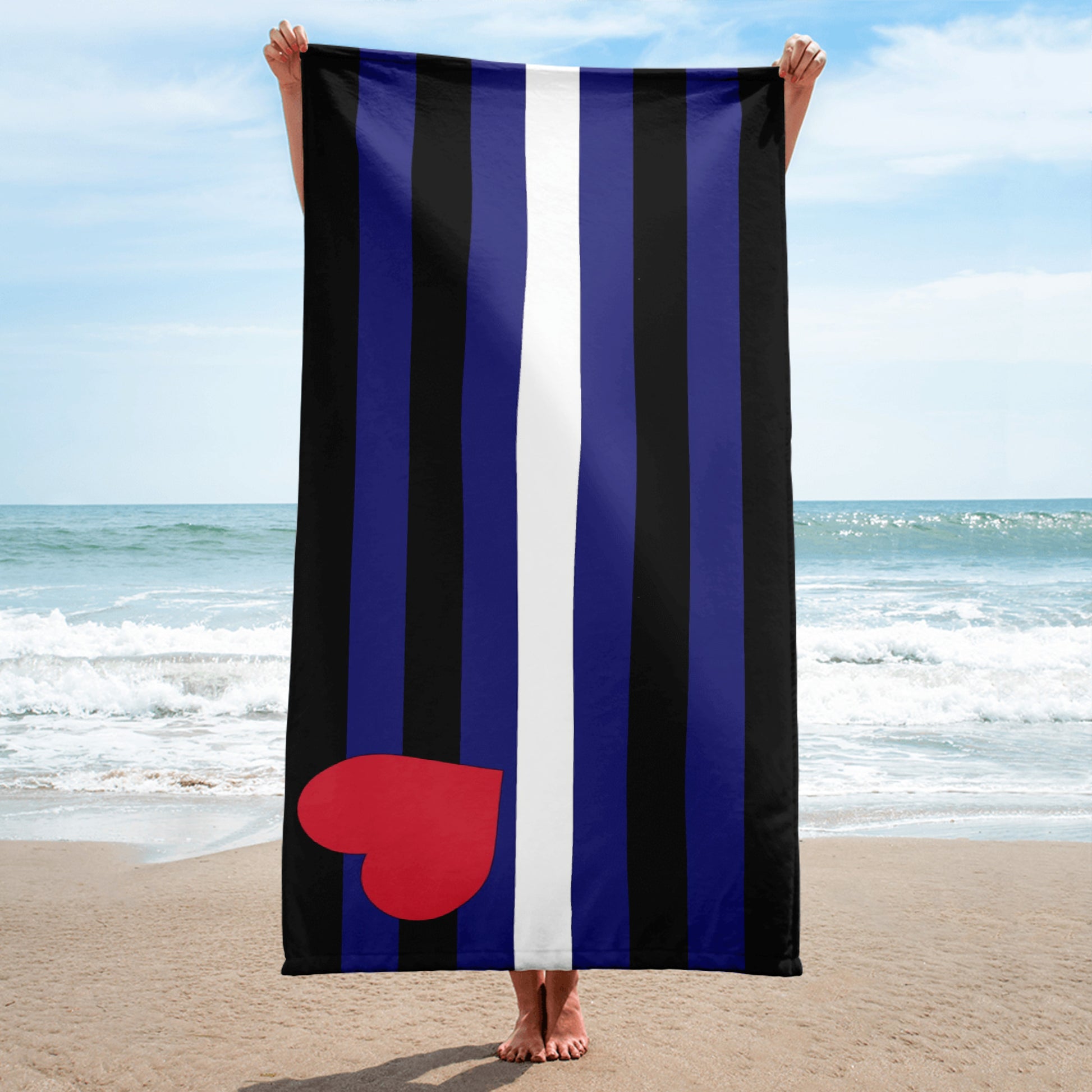 Leather Pride Flag Beach Blanket Towel sublimated-towel-white-30x60-beach-661863c4980c2