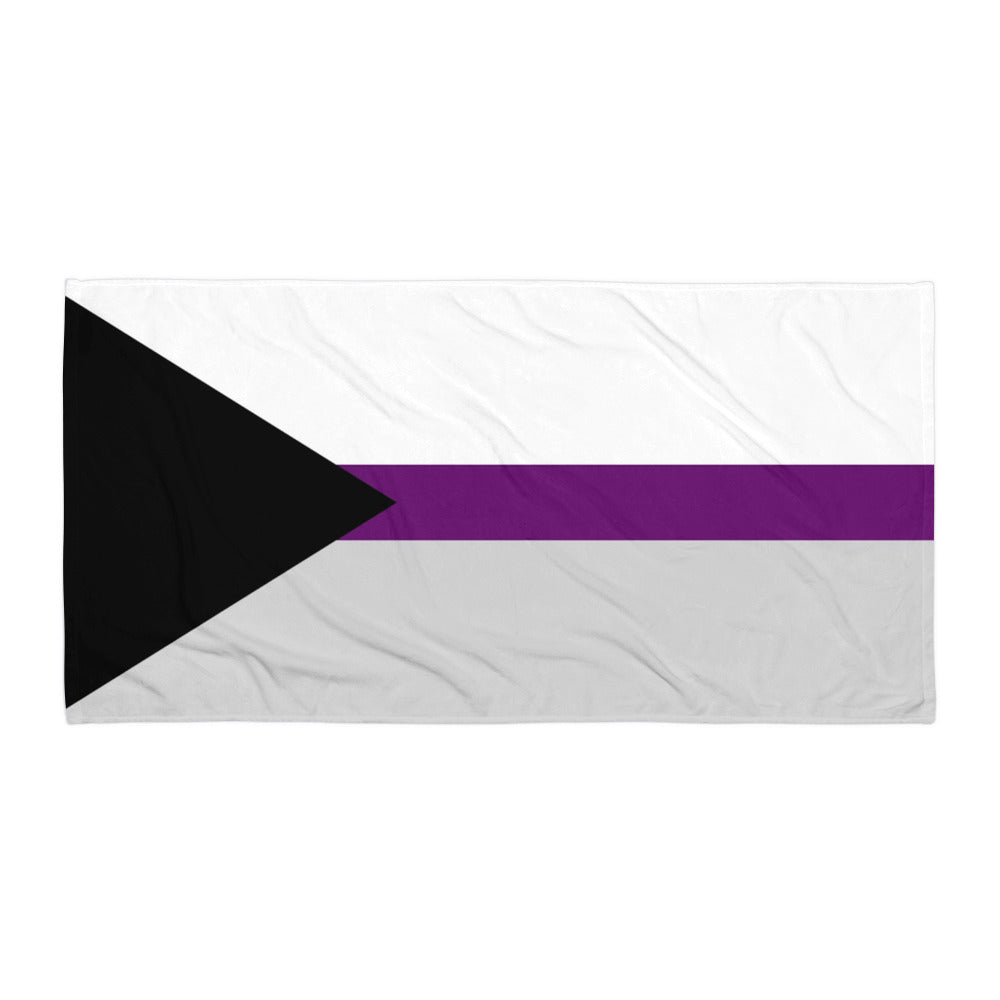 Demisexual Pride Flag Beach Blanket Towel 30x60 Multi Demisexual sublimated-towel-white-30x60-flat-6618608119206