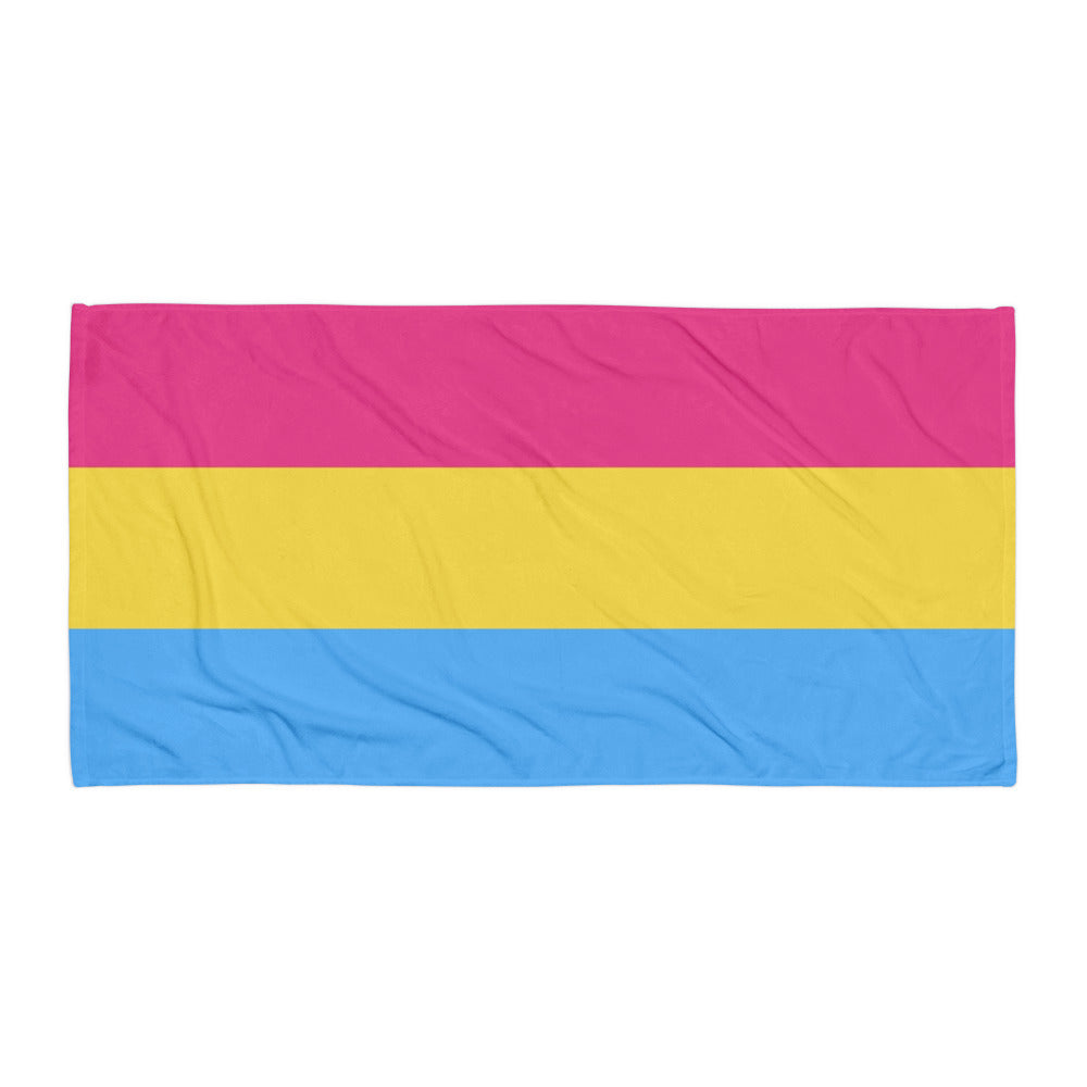 Pansexual Pan Pride Flag Beach Blanket Towel 30x60 Multi Pansexual sublimated-towel-white-30x60-flat-66187c79056fa