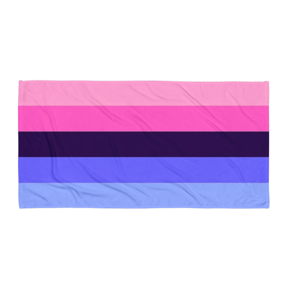 Omnisexual Pride Flag Beach Blanket Towel 30x60 Multi Omnisexual sublimated-towel-white-30x60-flat-66187fb3440e7