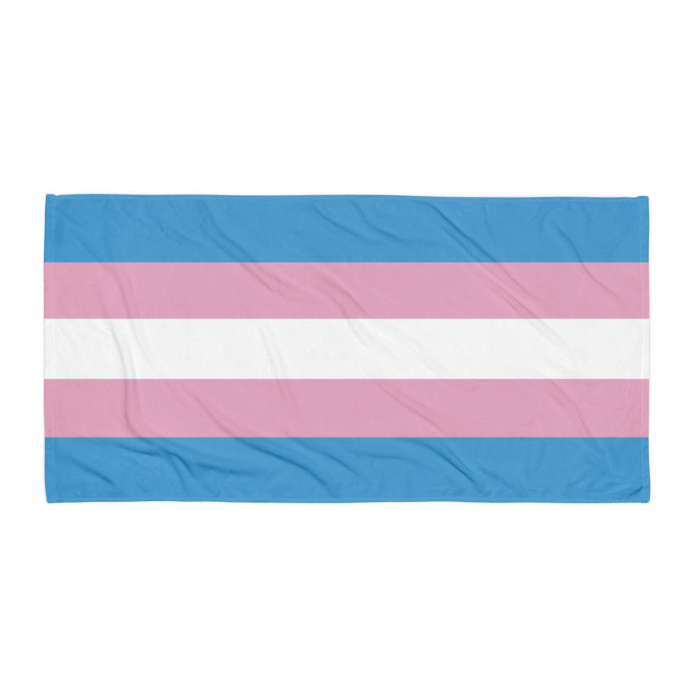 Transgender Trans Pride Flag Beach Blanket Towel 30x60 Multi Transgender sublimated-towel-white-30x60-flat-661882eba8609