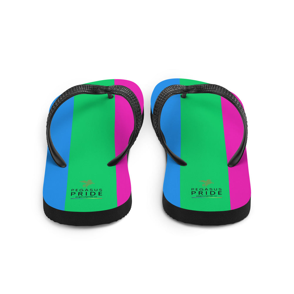 Polysexual Poly Pride Flip-Flops Sandals sublimation-flip-flops-white-back-652eca2f0b8a7