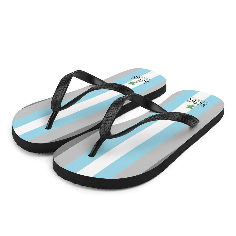 Demiboy Pride Flag Flip Flops Demiboy sublimation-flip-flops-white-front-left-652ec95303716