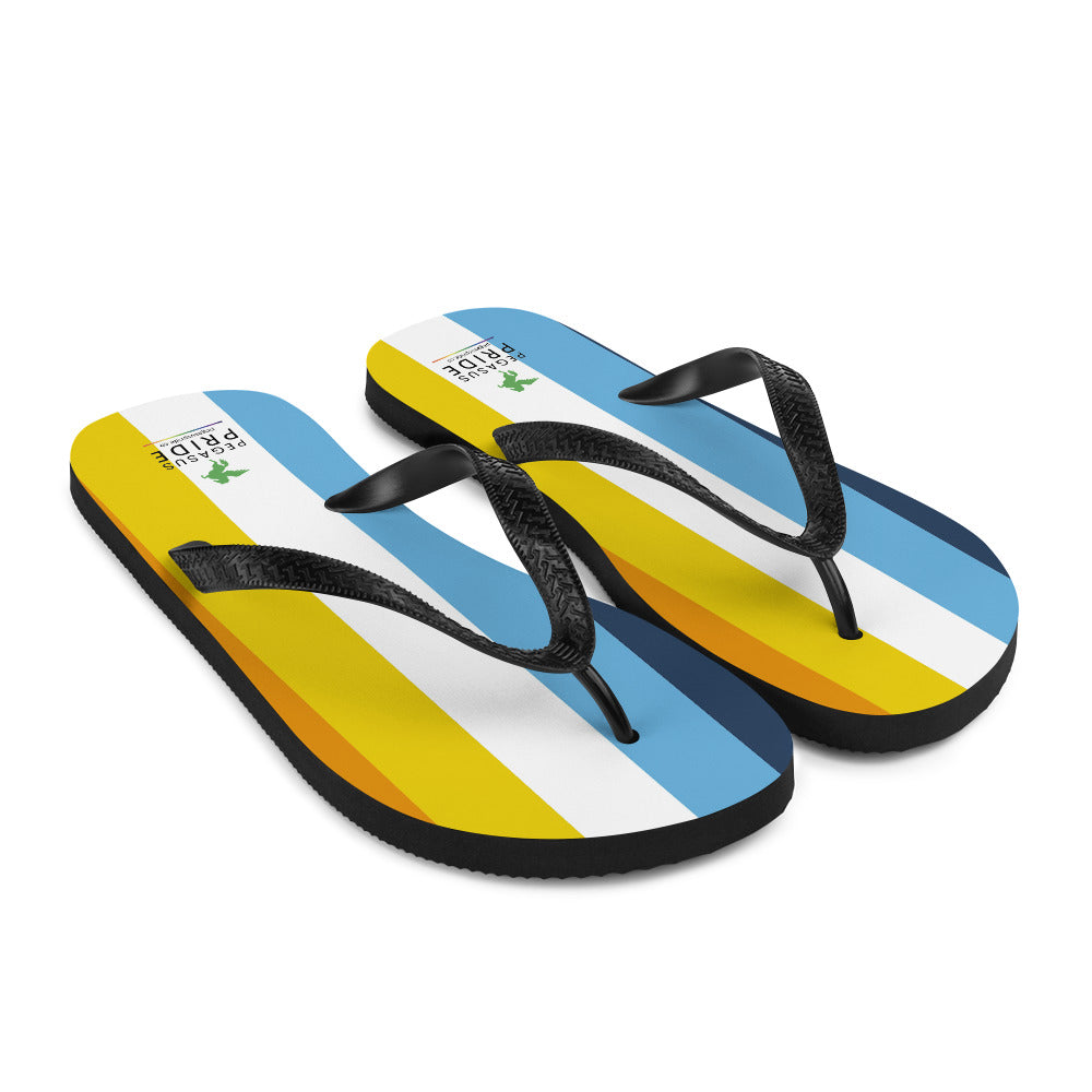 Aroace Pride Flag Flip-Flops Sandals sublimation-flip-flops-white-front-right-652ec8d1362f7