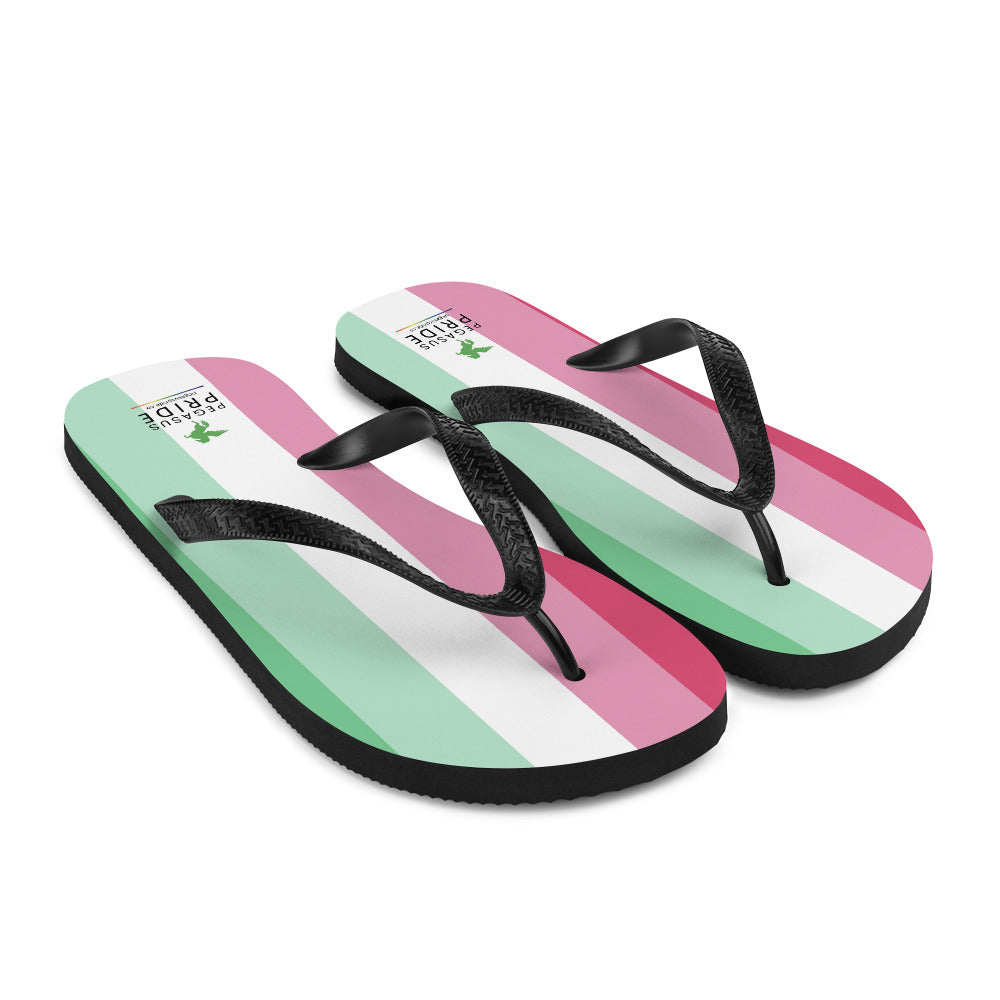 Abrosexual Pride Flag Flip-Flop Sandals sublimation-flip-flops-white-front-right-652ec8fe4e58e