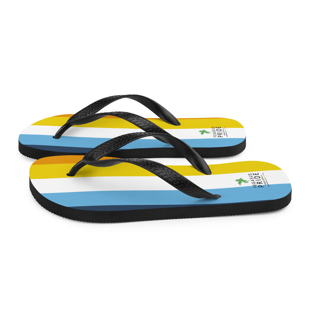 Aroace Pride Flag Flip-Flops Sandals sublimation-flip-flops-white-left-652ec8d13624c