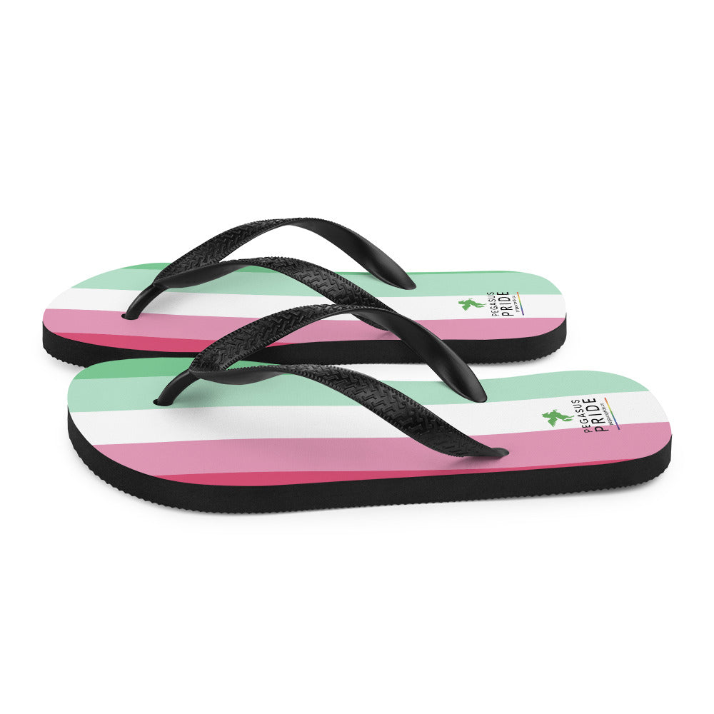 Abrosexual Pride Flag Flip-Flop Sandals sublimation-flip-flops-white-left-652ec8fe4e479