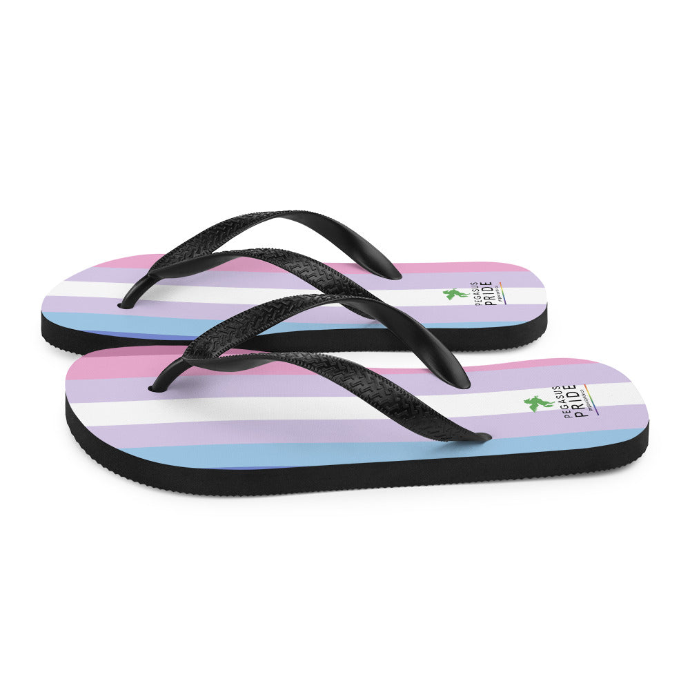 Bigender Pride Flag Flip Flops sublimation-flip-flops-white-left-652ec92878571