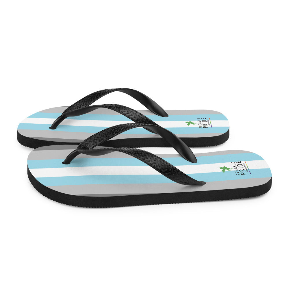 Demiboy Pride Flag Flip Flops sublimation-flip-flops-white-left-652ec9530383c