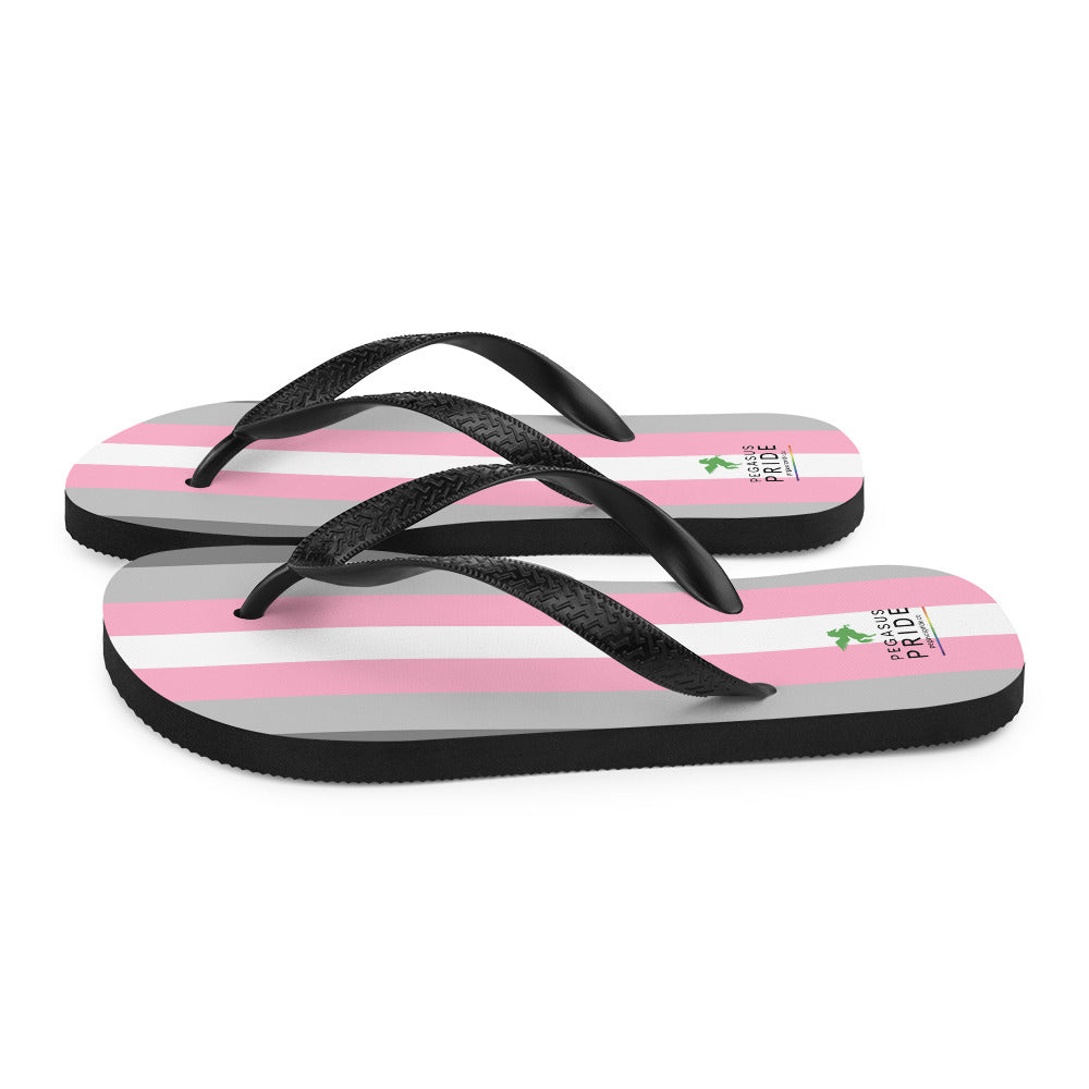 Demigirl Pride Flag Flip-Flops sublimation-flip-flops-white-left-652ec97aed7b8