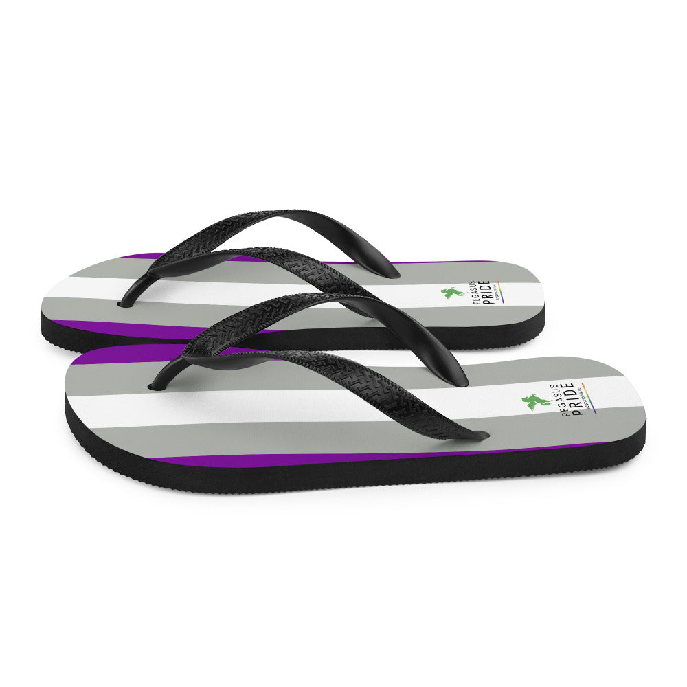 Greysexual Pride Flag Flip-Flops Sandals sublimation-flip-flops-white-left-652ec9d017bc0