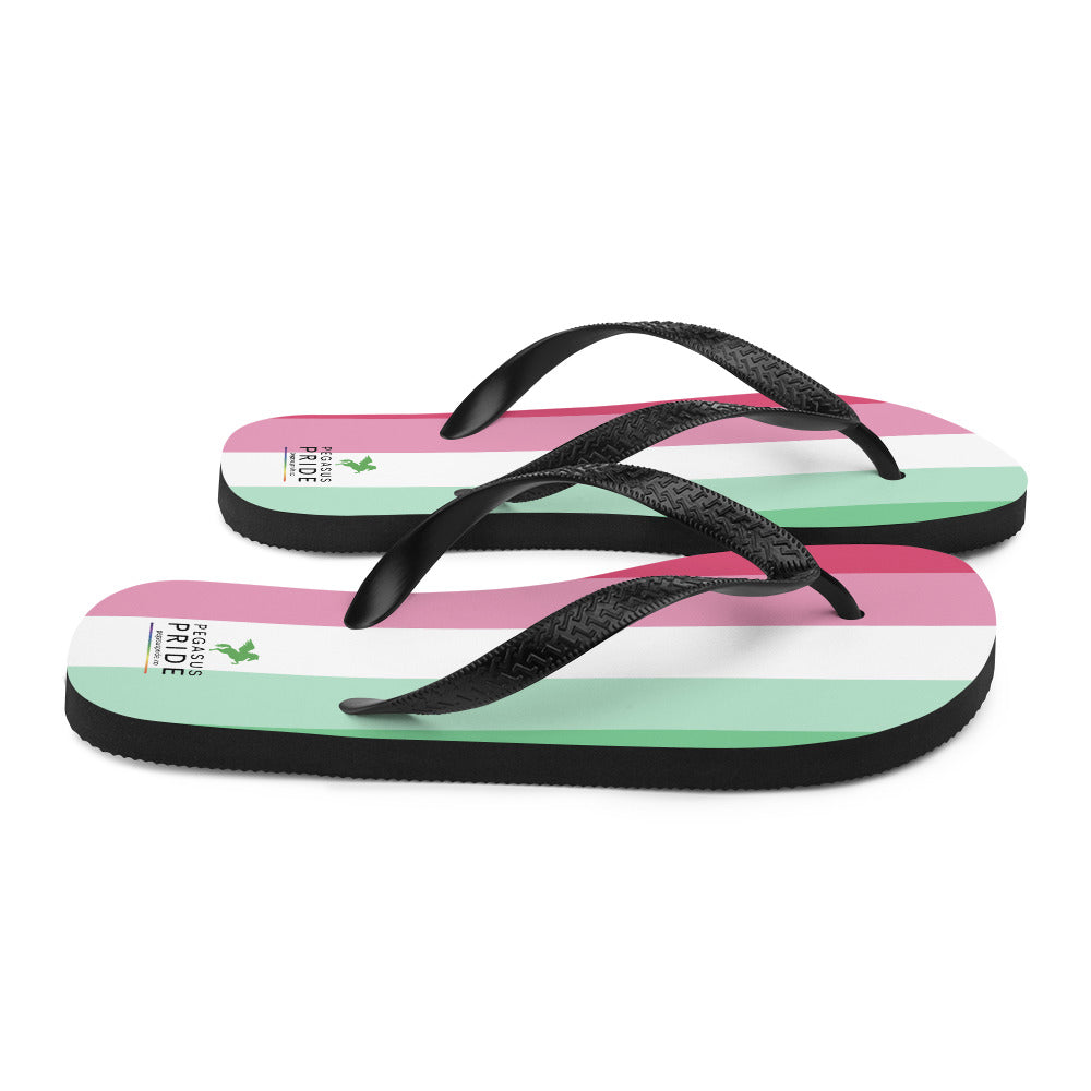 Abrosexual Pride Flag Flip-Flop Sandals sublimation-flip-flops-white-right-652ec8fe4e506