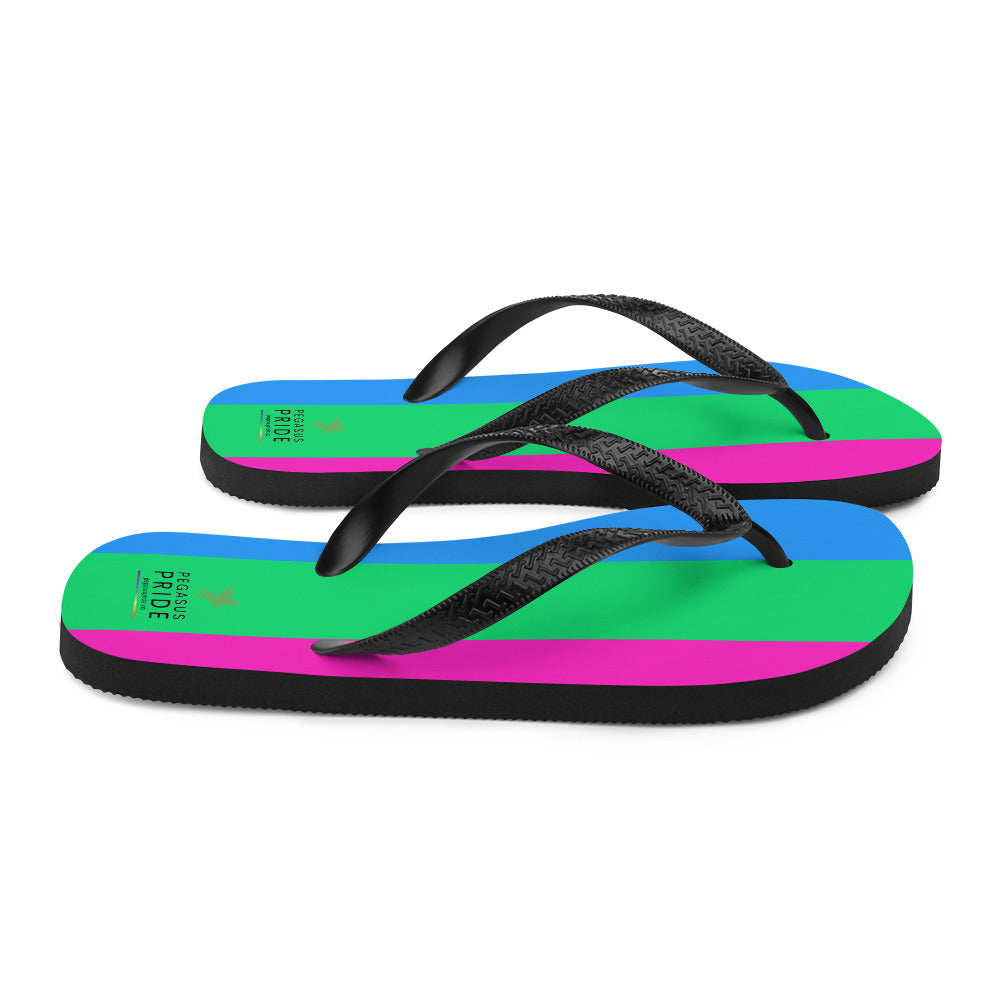 Polysexual Poly Pride Flip-Flops Sandals sublimation-flip-flops-white-right-652eca2f0ba82