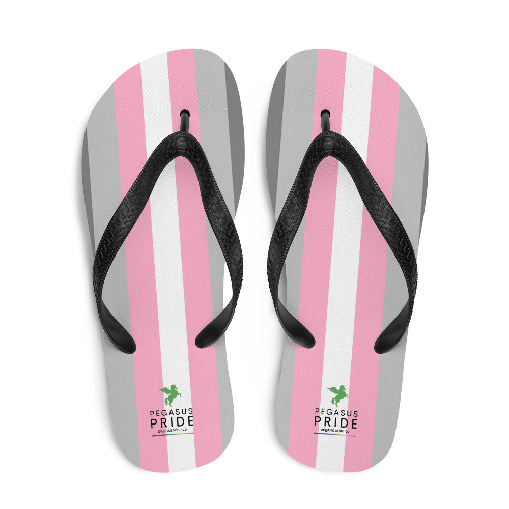 Demigirl Pride Flag Flip-Flops sublimation-flip-flops-white-top-652ec97aeca52