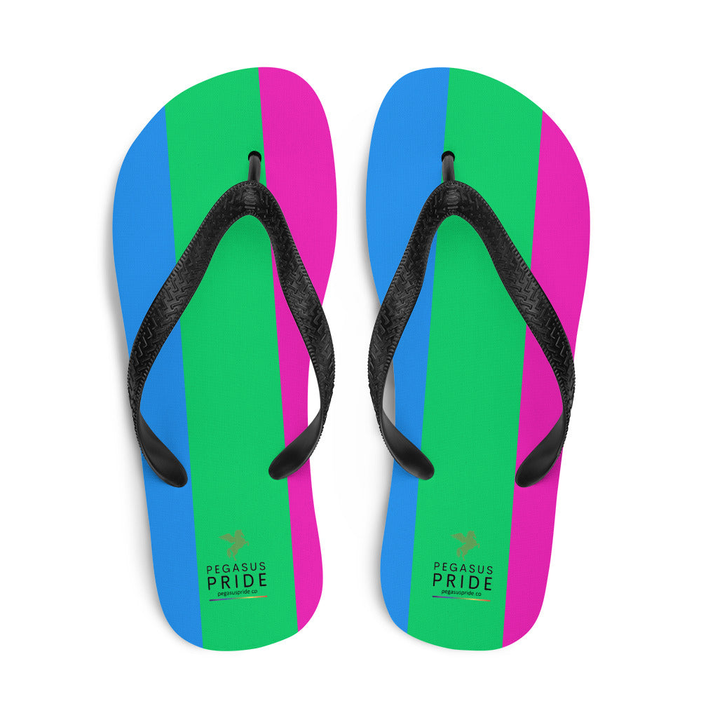 Polysexual Poly Pride Flip-Flops Sandals sublimation-flip-flops-white-top-652eca2f0a553