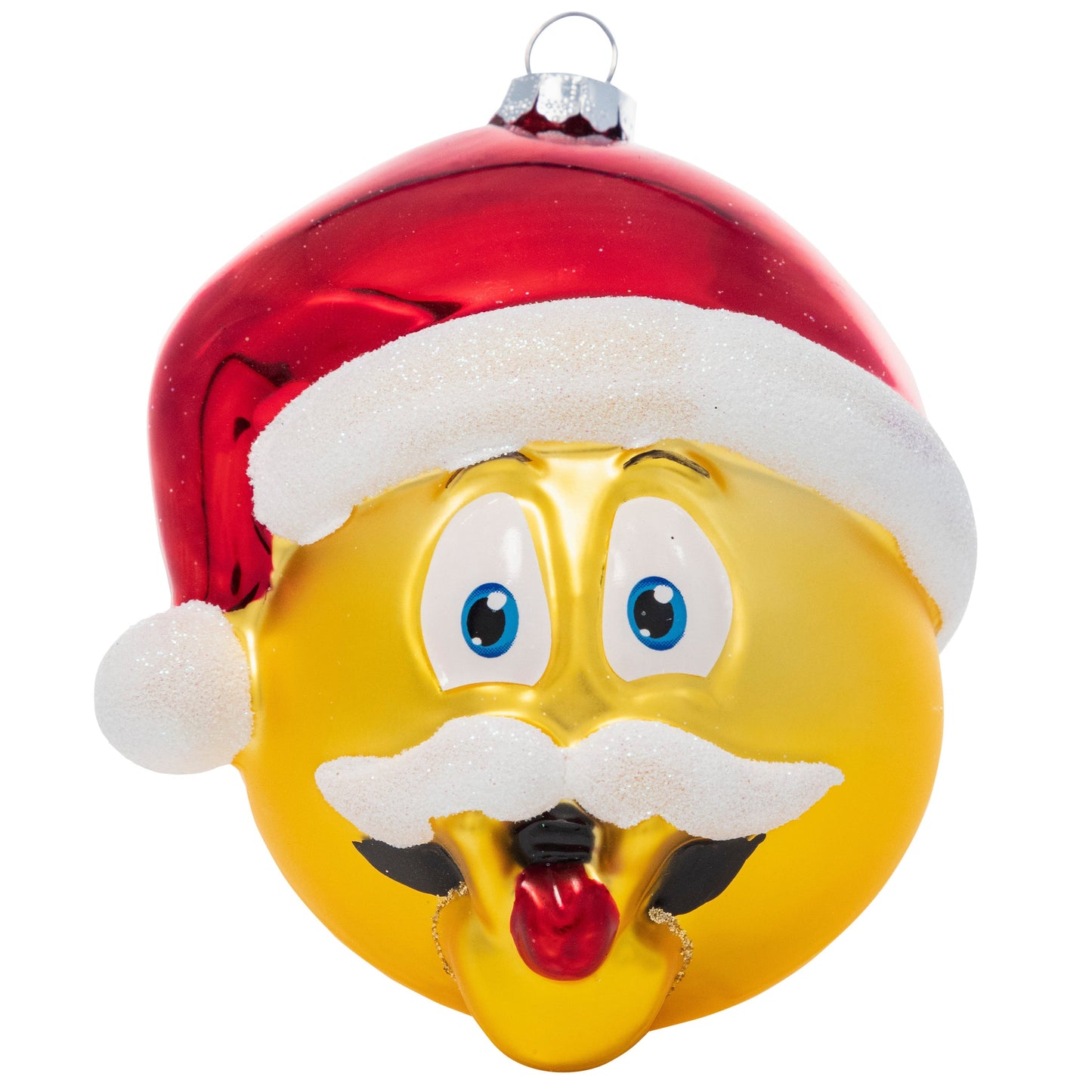 The Merry Cunning Linguist - Hand-Blown Glass Holiday Ornament the-merry-cunning-linguist-hand-blown-glass-holiday-christmas-ornament-front