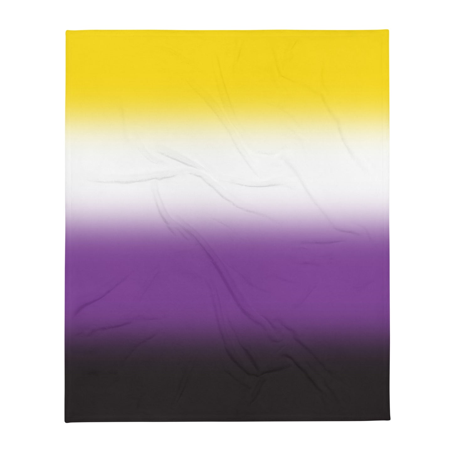 Nonbinary Enby Pride Throw Blanket in Ombre 50″×60″ Nonbinary throw-blanket-50x60-front-654ec7b192d06