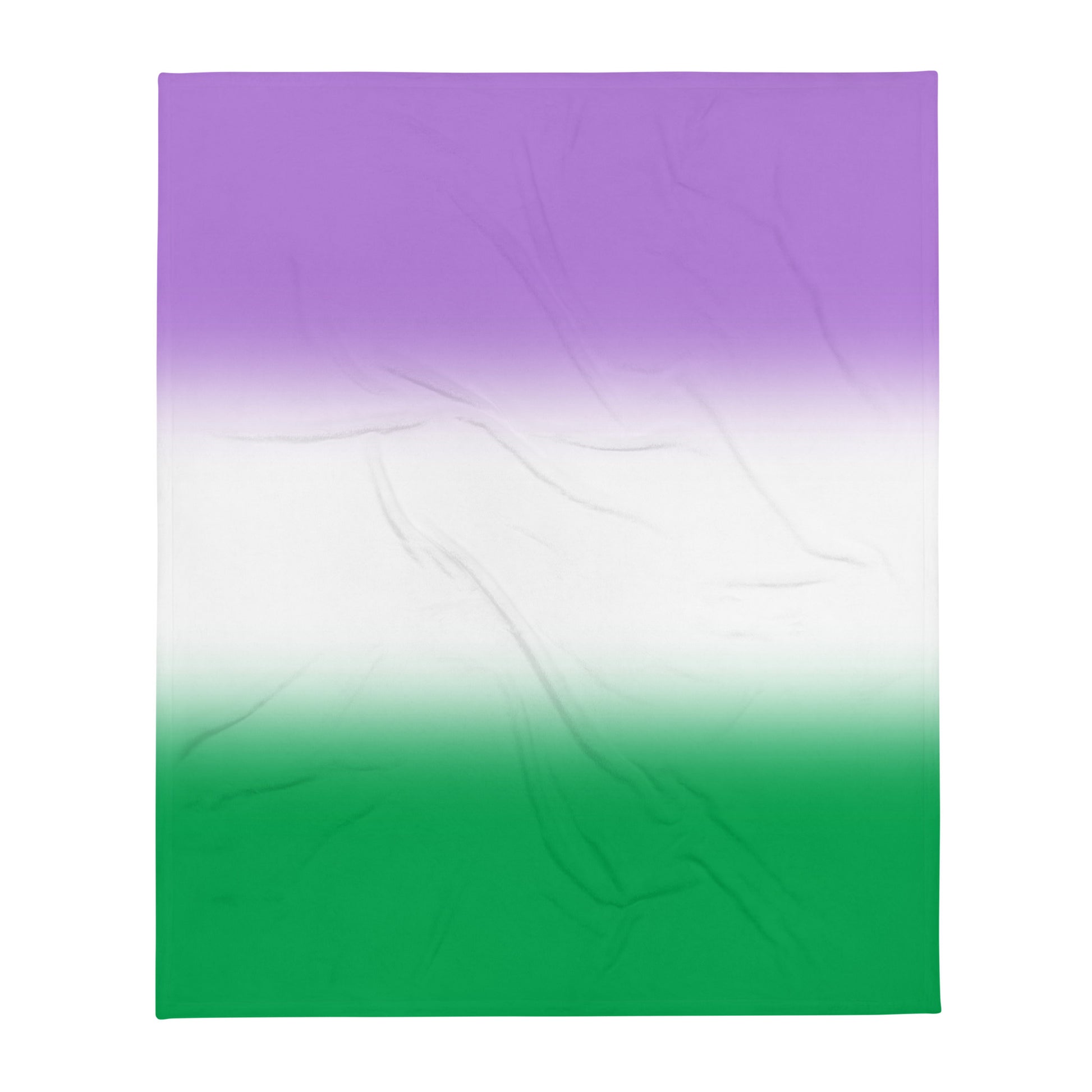 Genderqueer Pride Throw Blanket in Ombre 50″×60″ Genderqueer throw-blanket-50x60-front-654ec8eb9989f