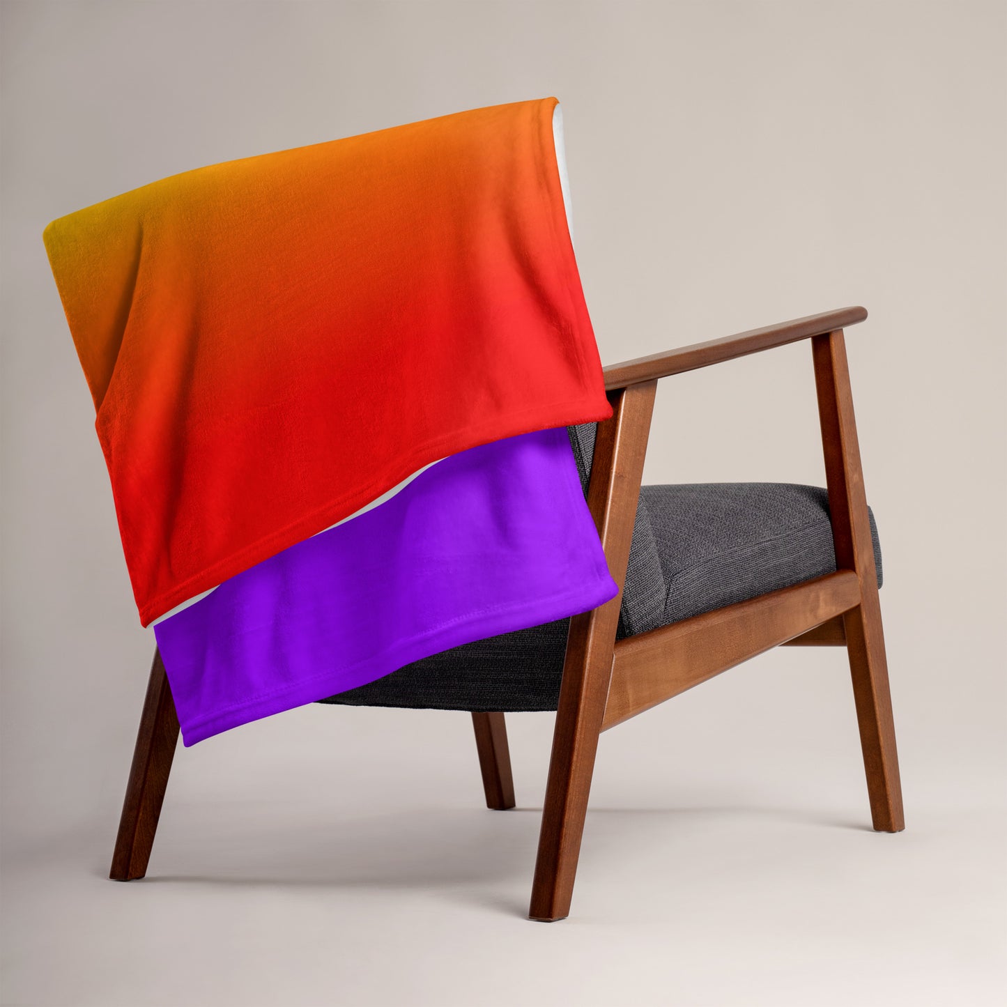 LGBTQ Pride Throw Blanket - Rainbow Ombre throw-blanket-50x60-lifestyle-654ed921ef624