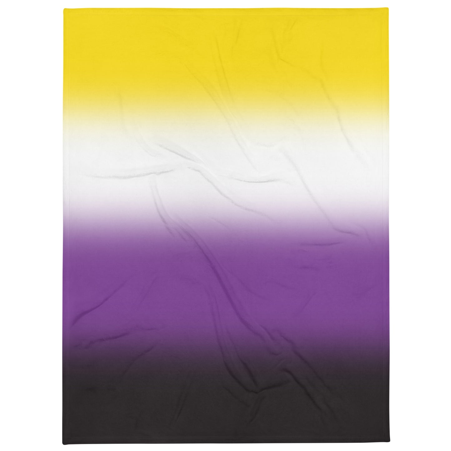 Nonbinary Enby Pride Throw Blanket in Ombre 60″×80″ Nonbinary throw-blanket-60x80-front-654ec7b192cd8